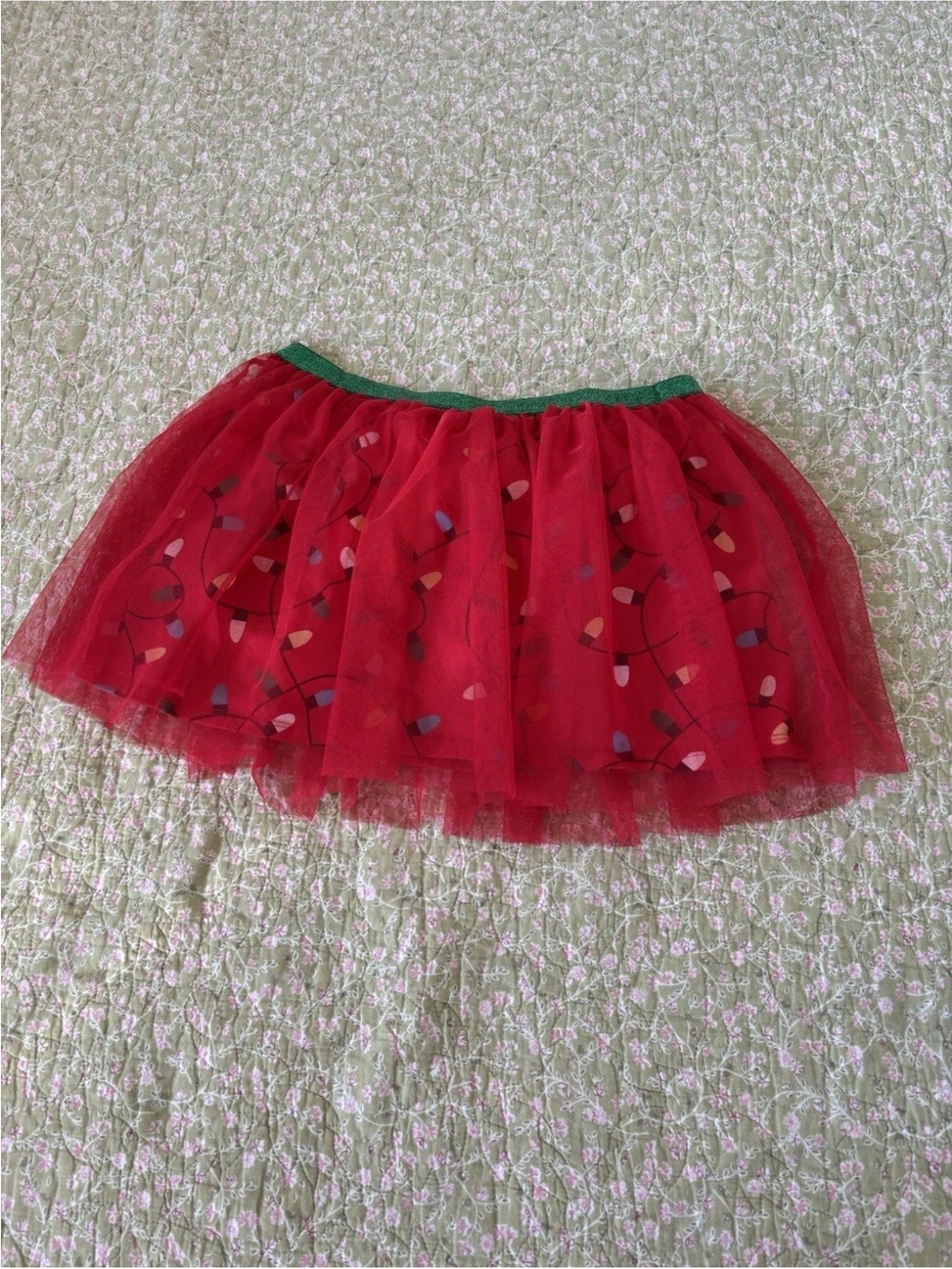 Holiday Time Christmas Tulle Tutu Skirt
Girls RedGreen Glitter Lights SzXL 14-16